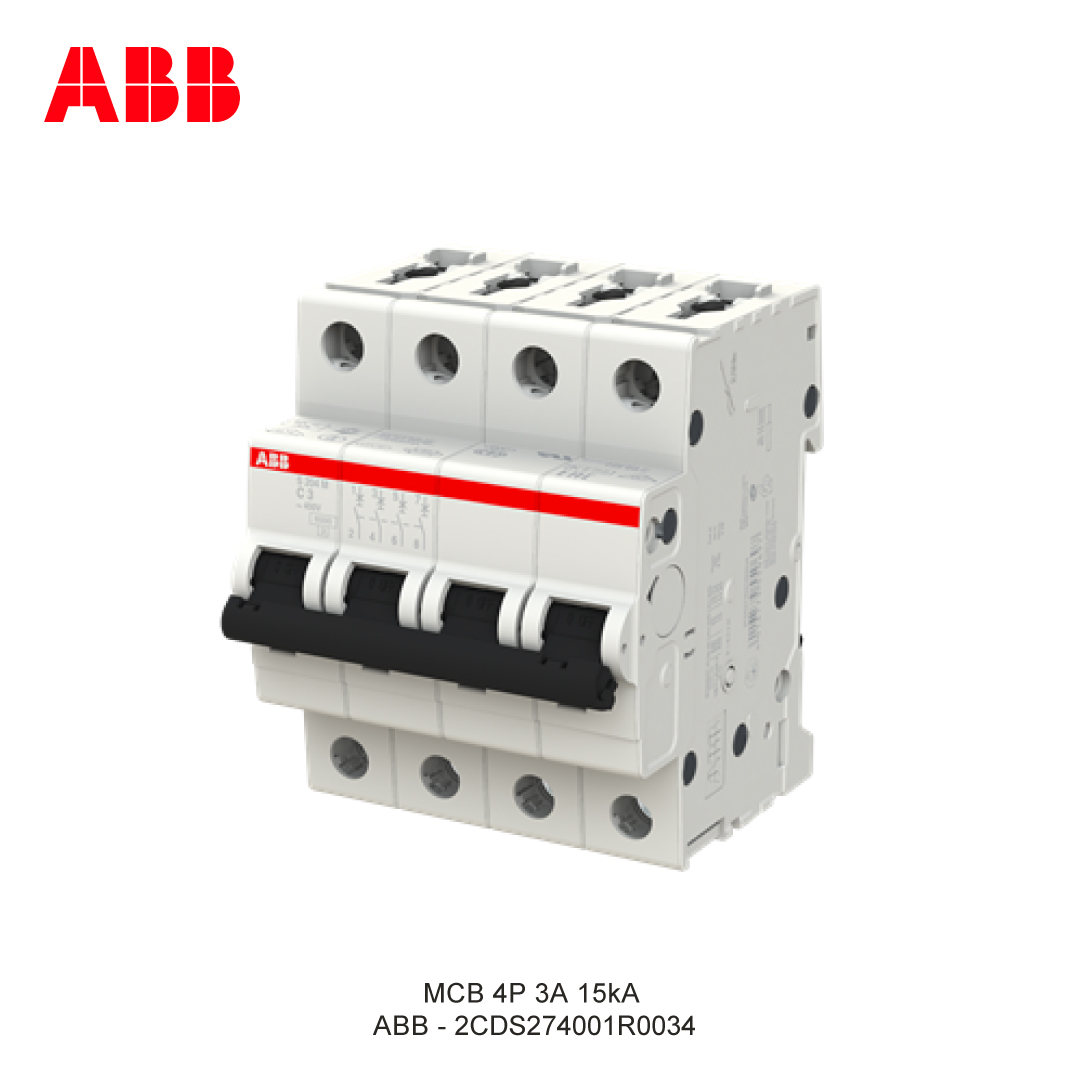 MCB 4P 3A 15kA CURVA C