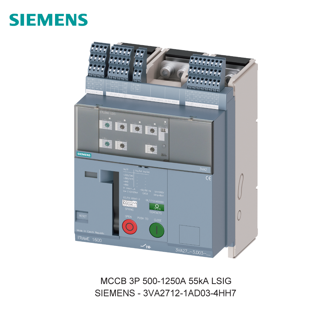 MCCB 3P 500-1250A 55kA LSIG