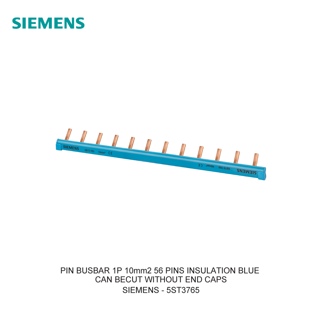 PIN BUSBAR 1P 10mm2 56 PINS INSULATION BLUE CAN BECUT WITHOUT END CAPS