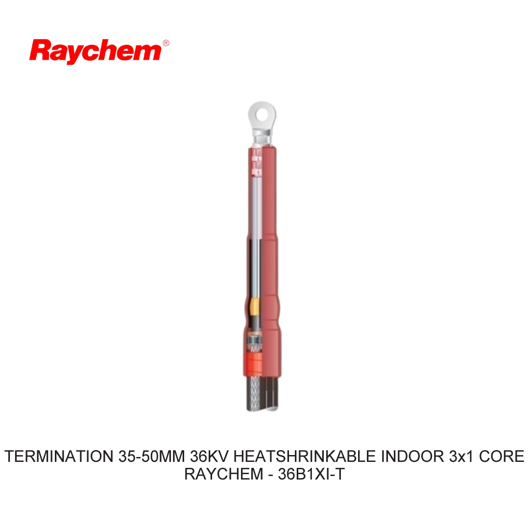 TERMINATION 35-50MM 36KV HEATSHRINKABLE INDOOR 3x1 CORE