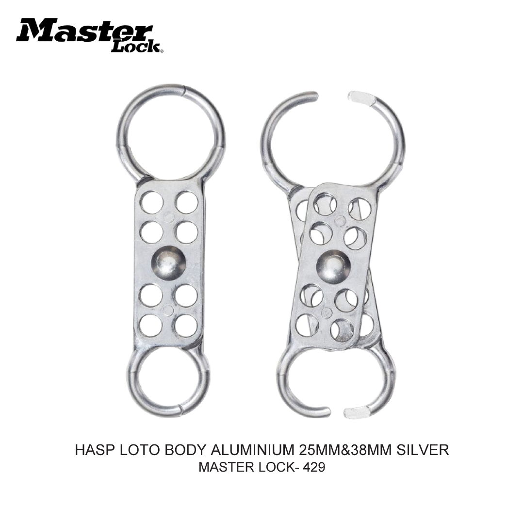 HASP LOTO BODY ALUMINIUM 25MM&38MM SILVER