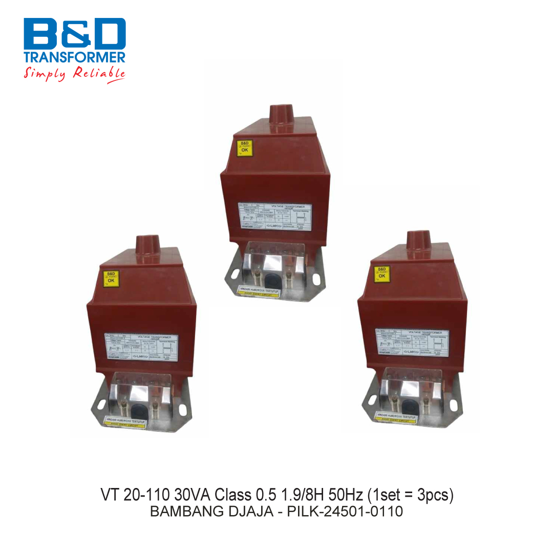 VT 20-110 30VA Class 0.5 1.9/8H 50Hz (1set = 3pcs)