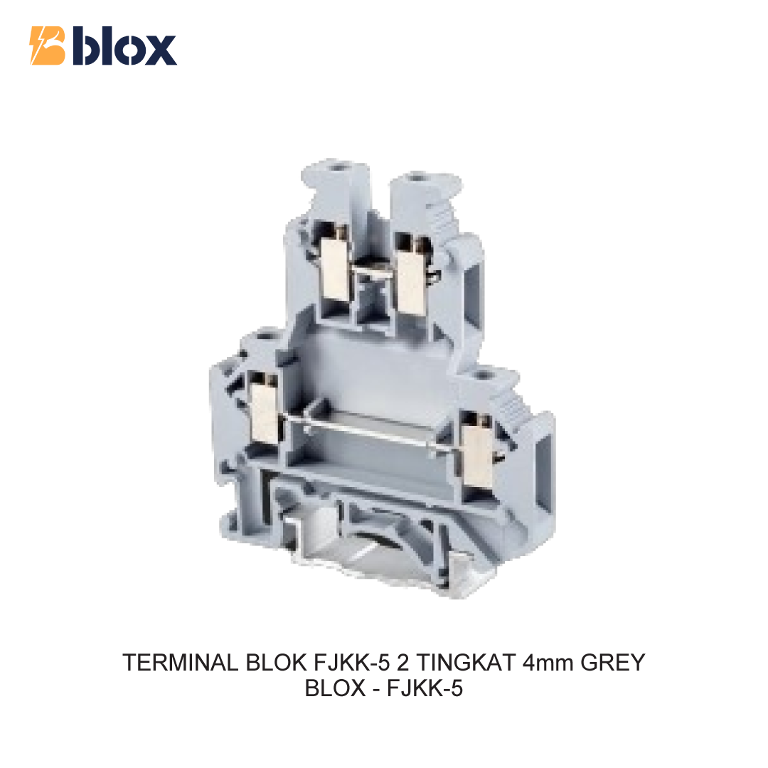 TERMINAL BLOK FJKK-5 2 TINGKAT 4mm ABU-ABU
