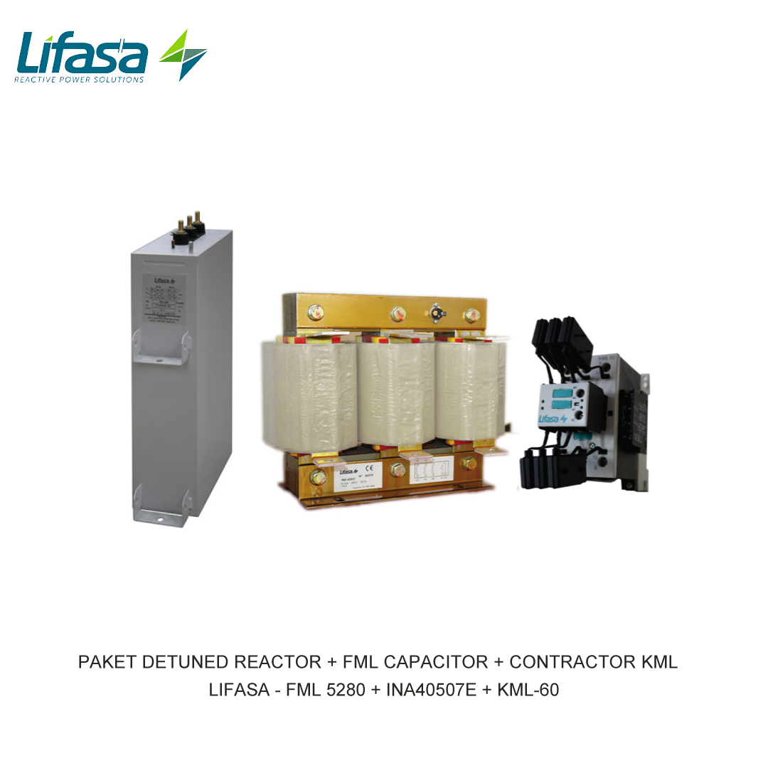 LIFASA PAKET DETUNED REACTOR + FML CAPACITOR 525V + CONTRACTOR KML 50kVAR 400/415V
