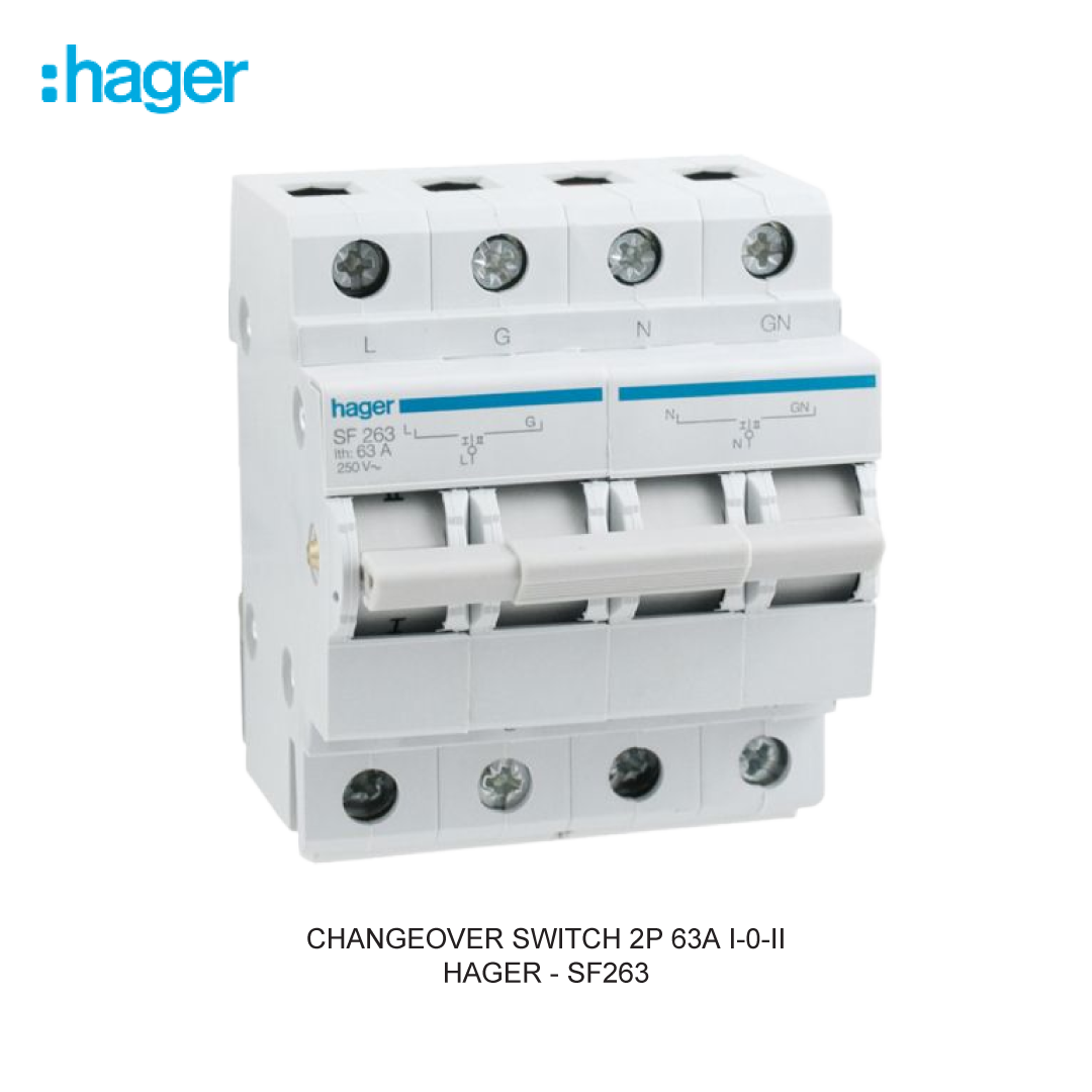 CHANGEOVER SWITCH 2P 63A I-0-II