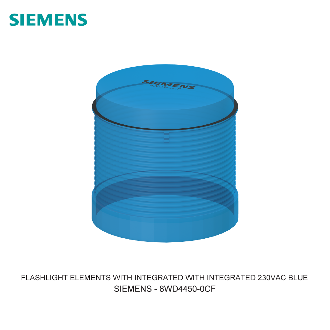 FLASHLIGHT ELEMENTS WITH INTEGRATED WITH INTEGRATED 230VAC BLUE