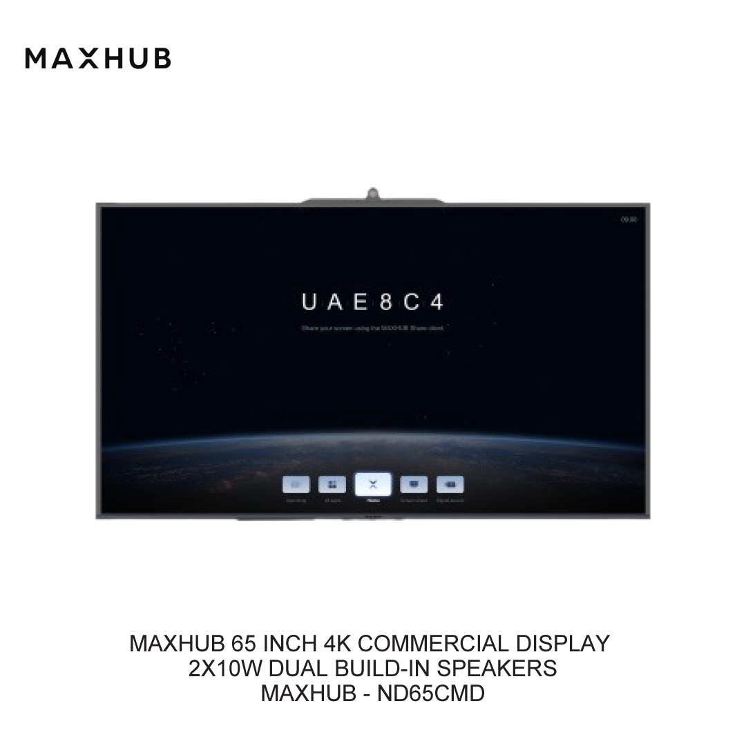 MAXHUB 65 INCH 4K COMMERCIAL DISPLAY 2X10W DUAL BUILD-IN SPEAKERS