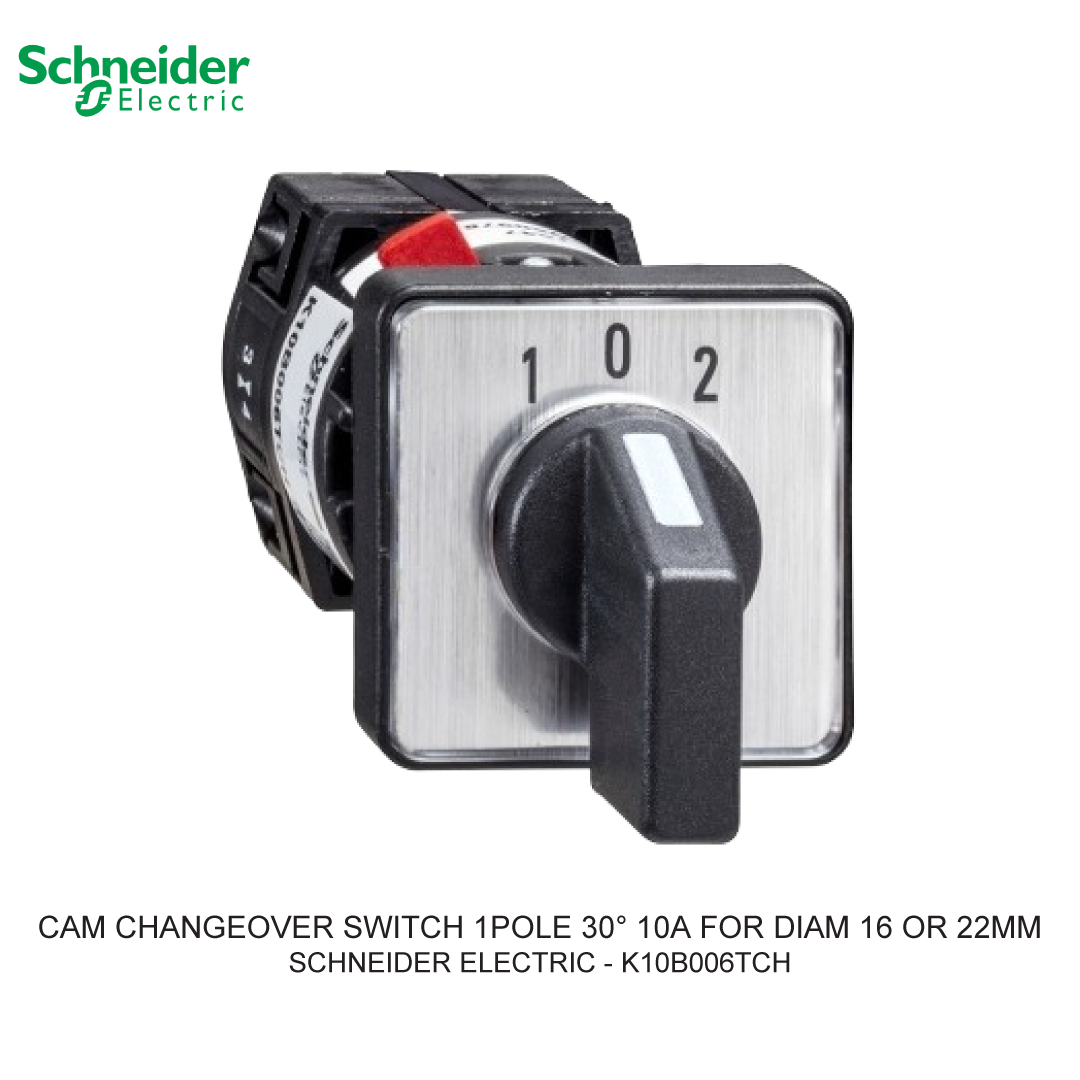CAM CHANGEOVER SWITCH 1POLE 30° 10A FOR DIAM 16 ATAU 22MM