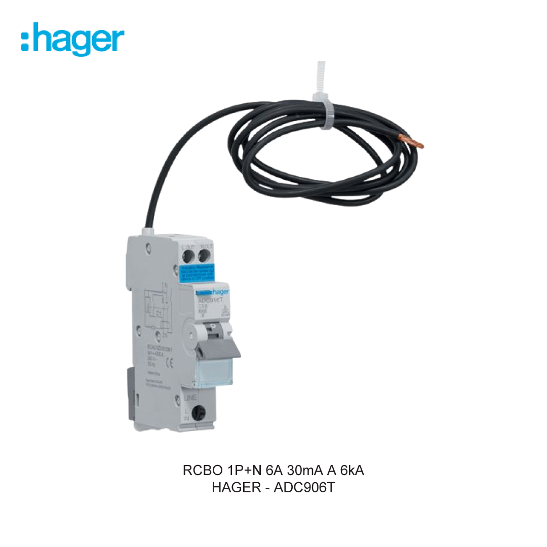 RCBO 1P+N 6A 30mA A 6kA