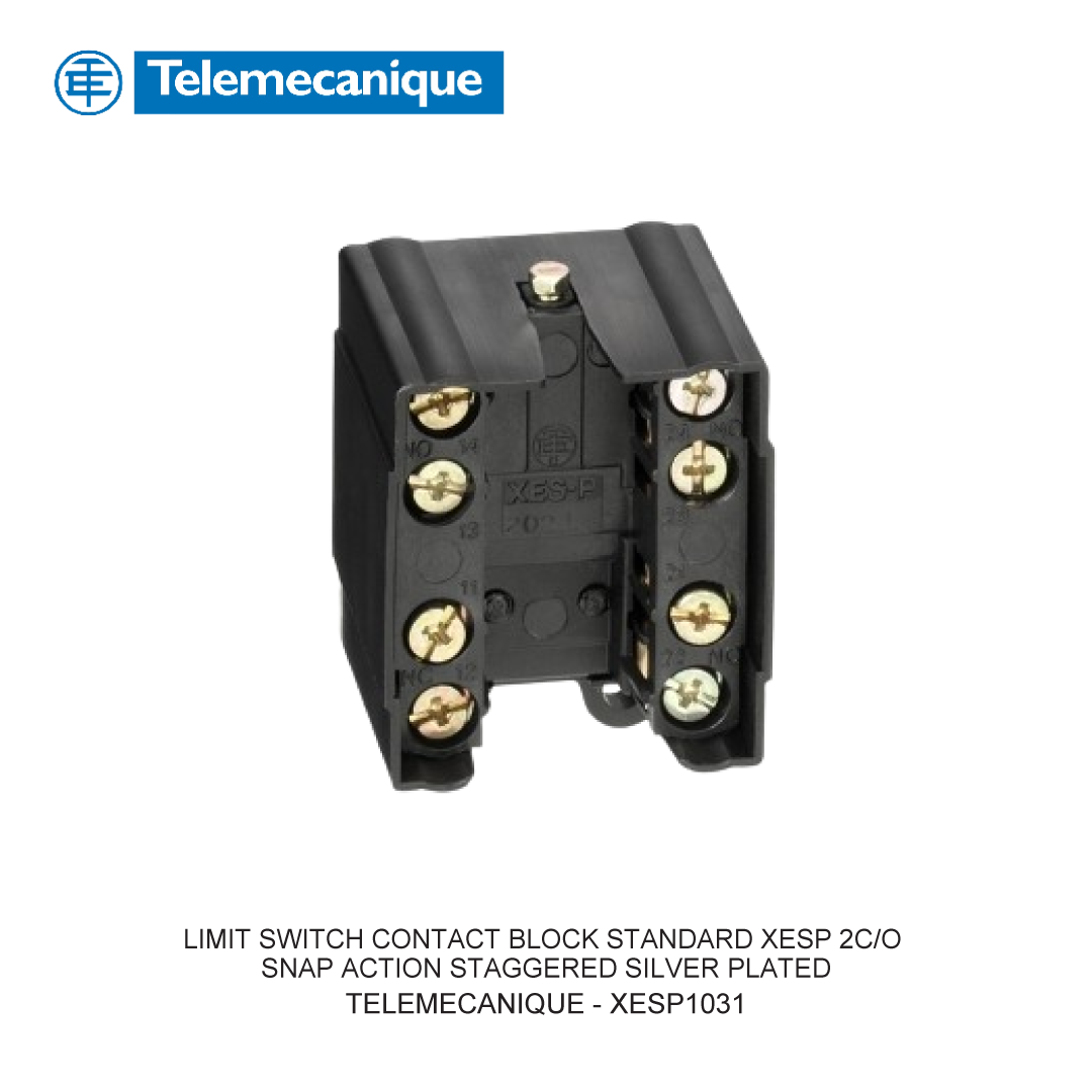 LIMIT SWITCH CONTACT BLOCK STANDARD XESP 2C/O SNAP ACTION STAGGERED SILVER PLATED