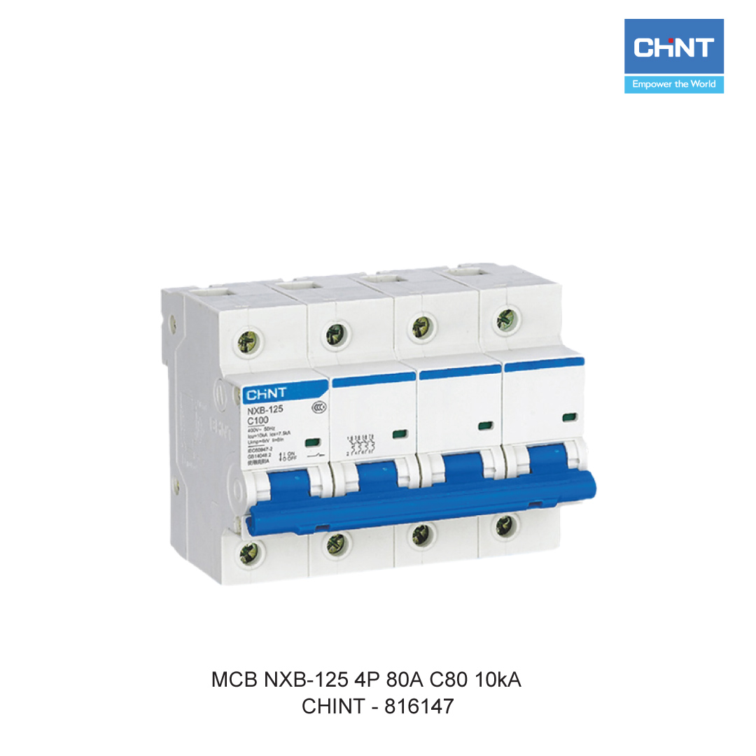 CHINT MCB NXB-125 4P 80A C80 10kA