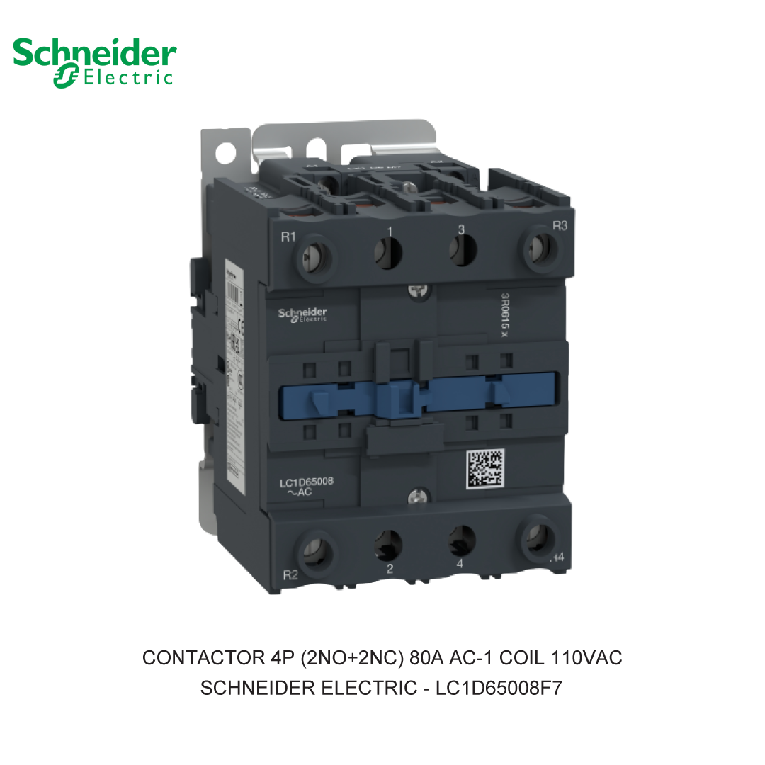 CONTACTOR 4P (2NO+2NC) 80A AC-1 COIL 110VAC