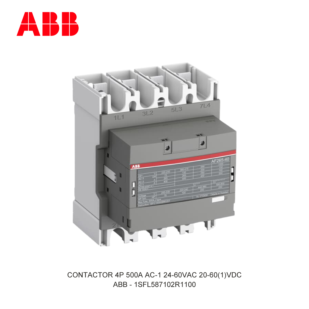 CONTACTOR 4P 500A AC-1 24-60VAC 20-60(1)VDC