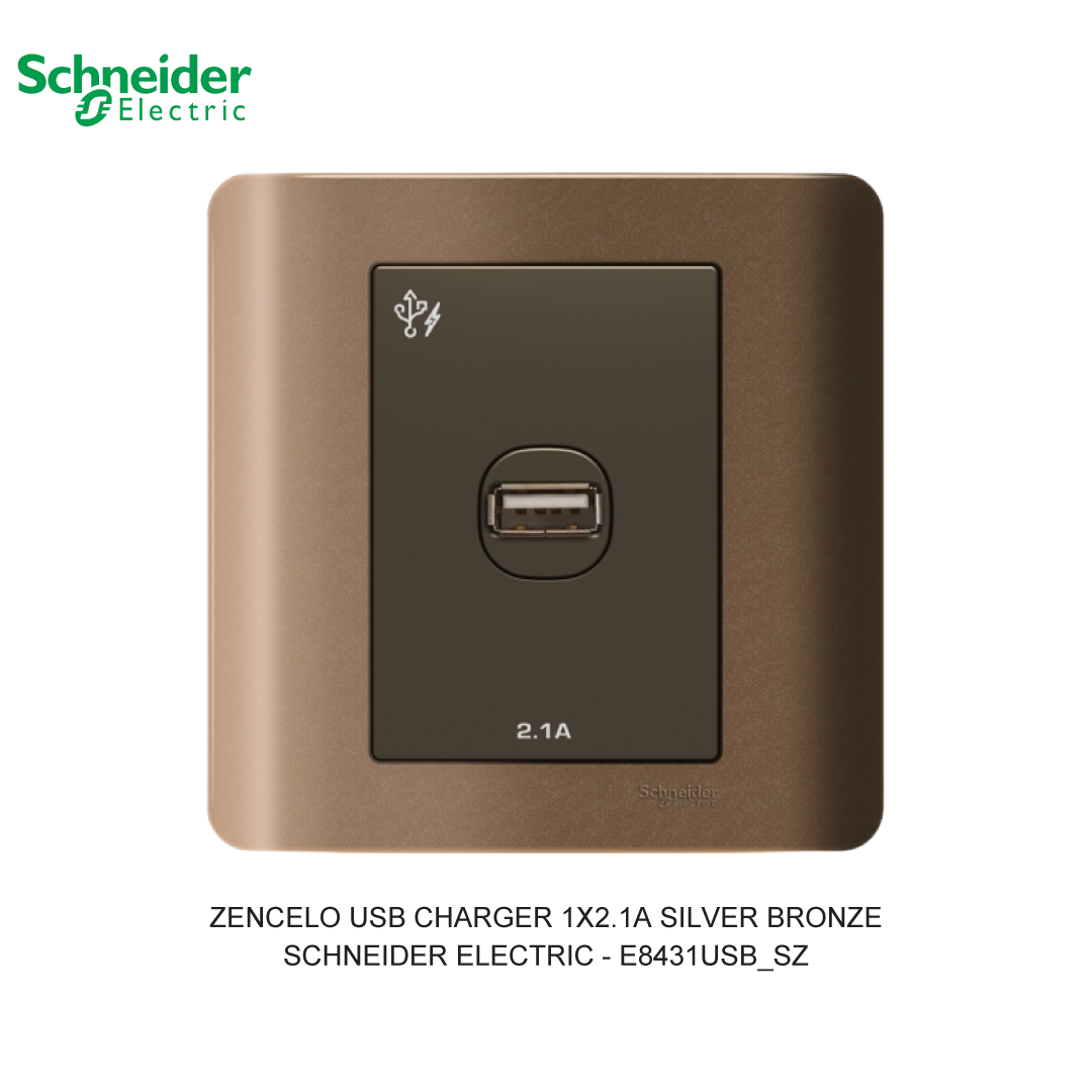 ZENCELO USB CHARGER 1X2.1A SILVER BRONZE