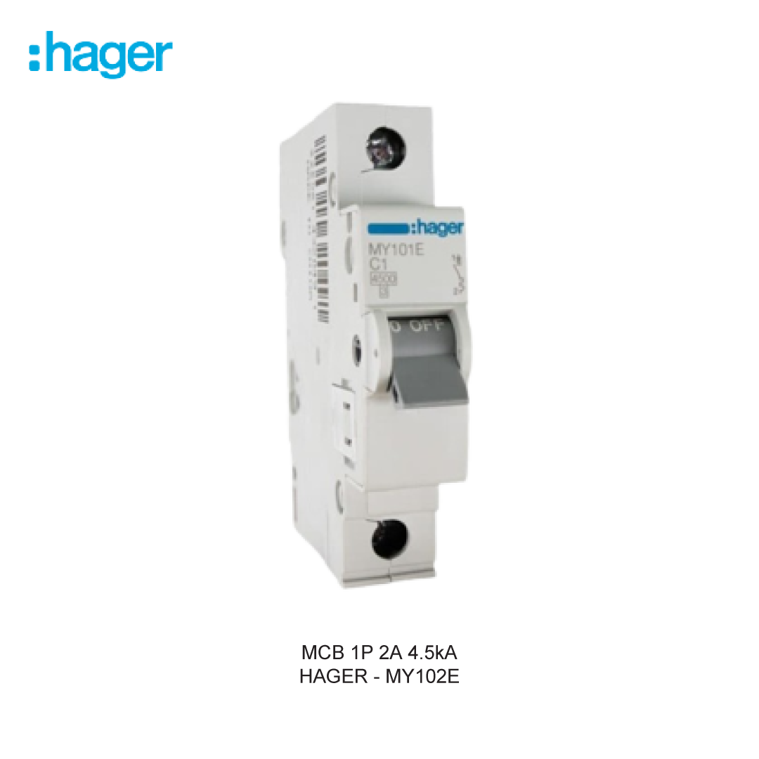 HAGER MCB 1P 2A 4.5kA CURVA C