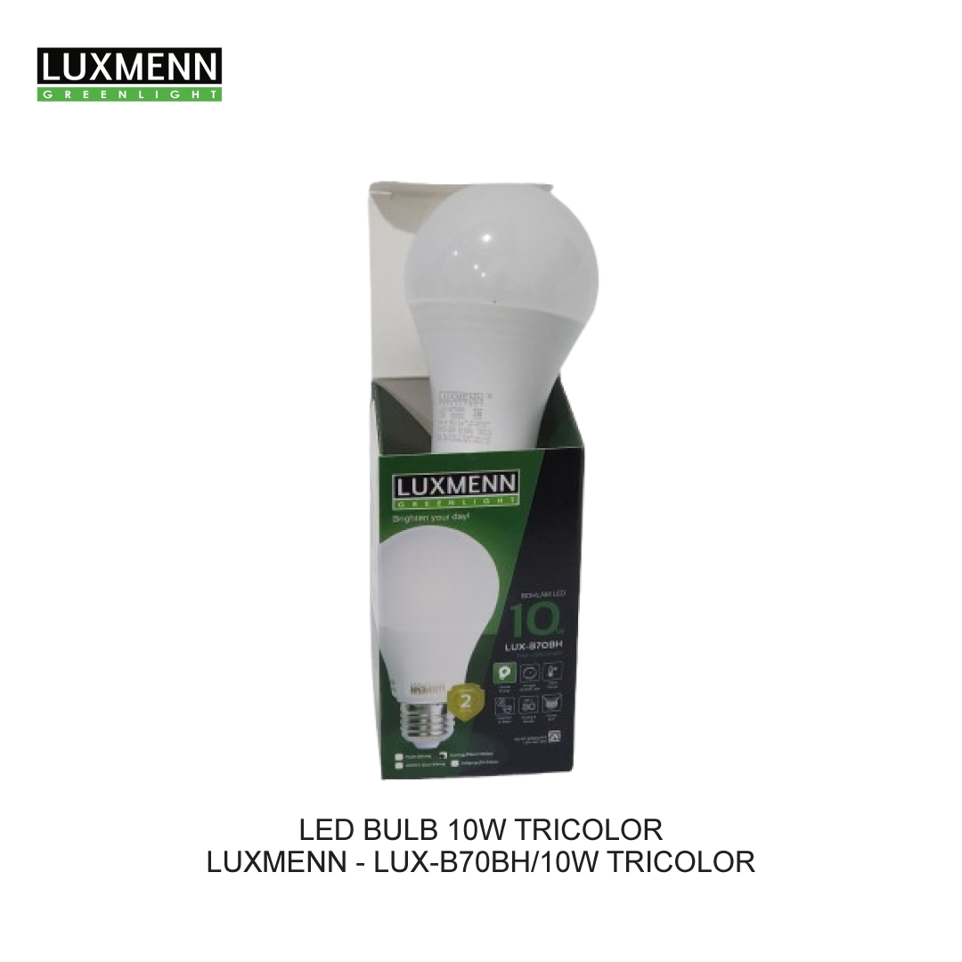 LUXMENN LAMPU BULB 10W TRICOLOR