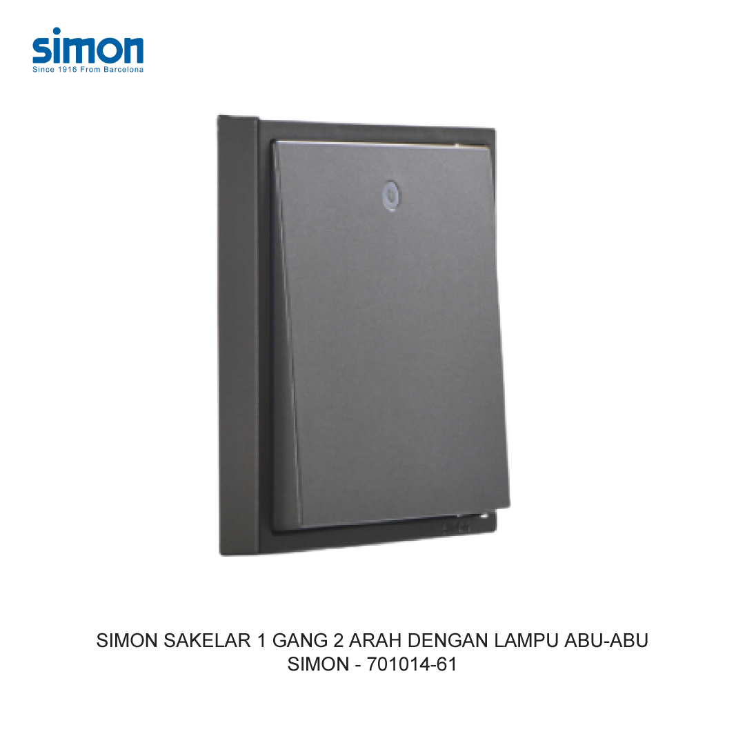 SIMON i7 1 GANG 2 WAY SWITCH MODULE WITH LED GREY