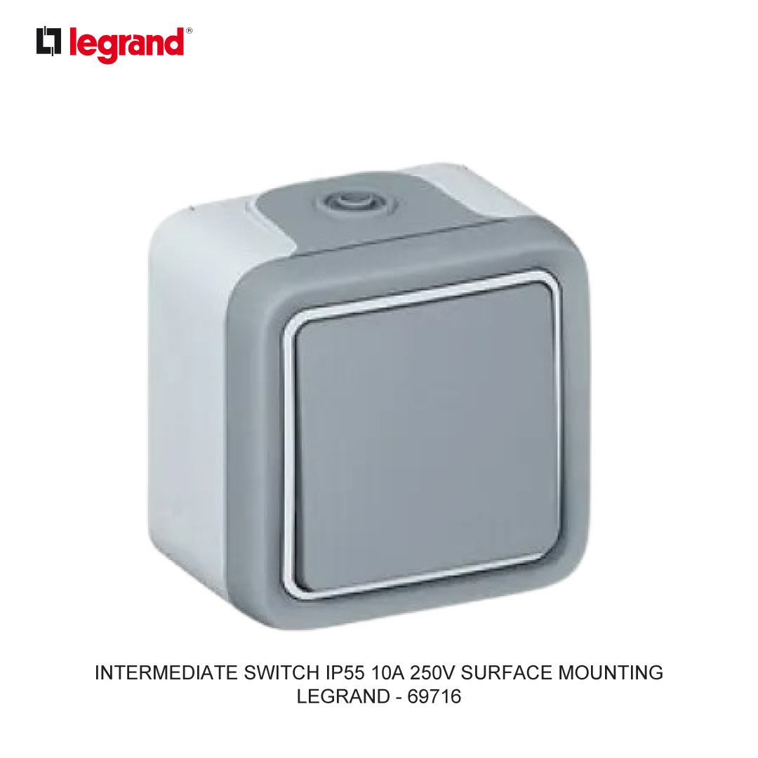 INTERMEDIATE SWITCH IP55 10A 250V SURFACE MOUNTING