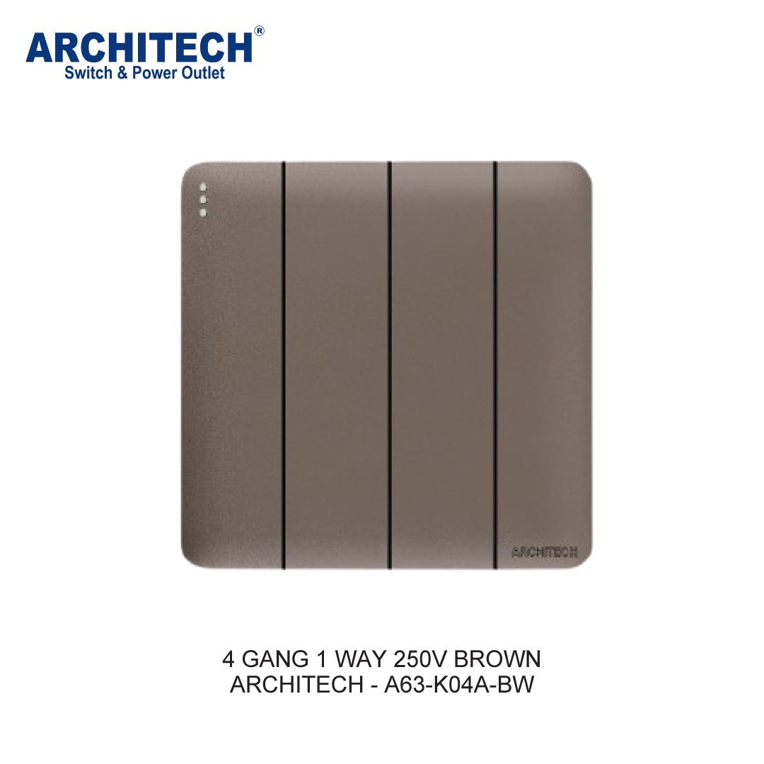 4 GANG 1 ARAH 250V COKLAT