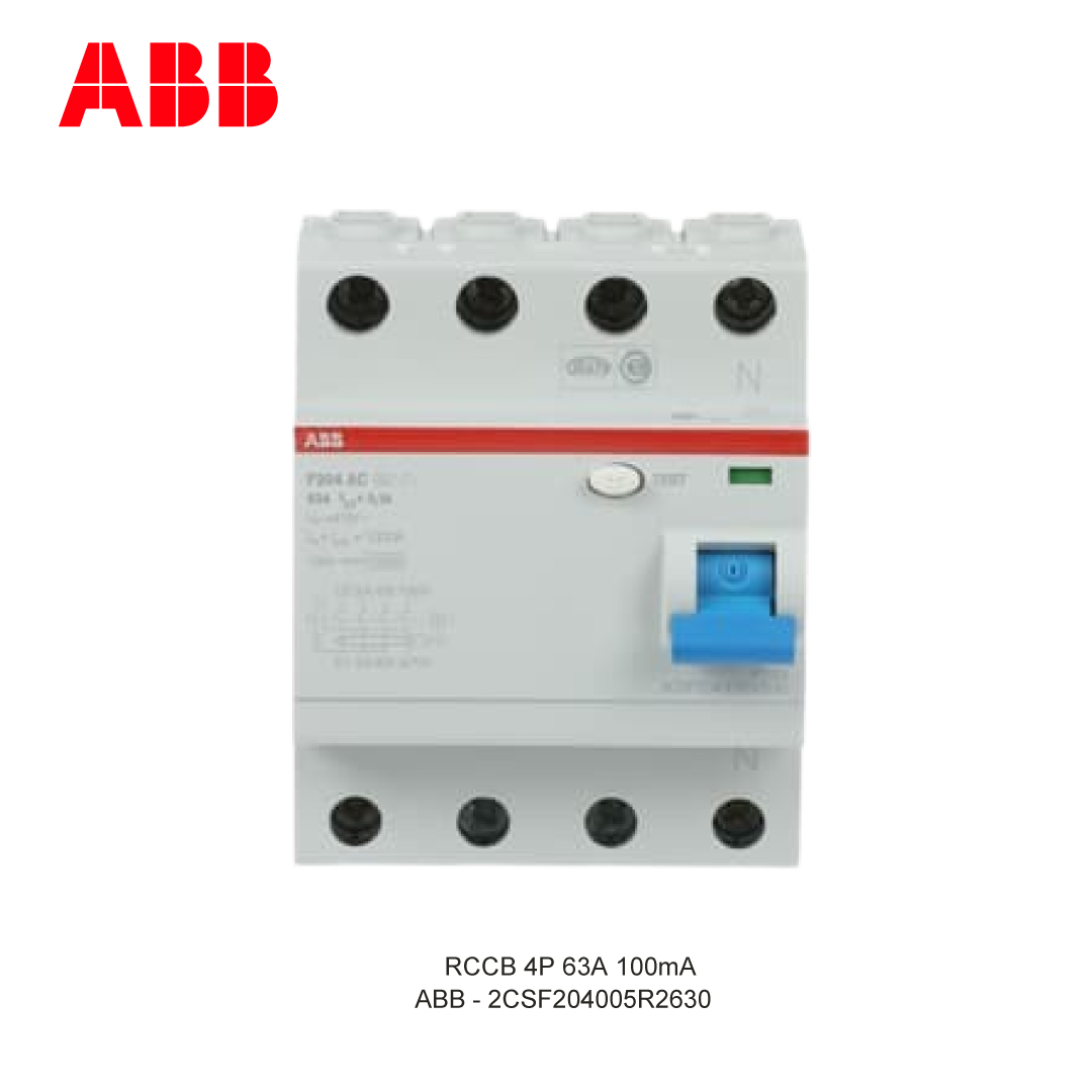 RCCB 4P 63A 100mA