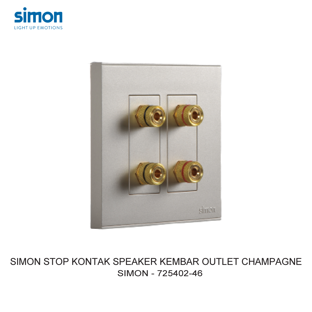 SIMON E6 TWIN SPEAKER OUTLET CHAMPAGNE