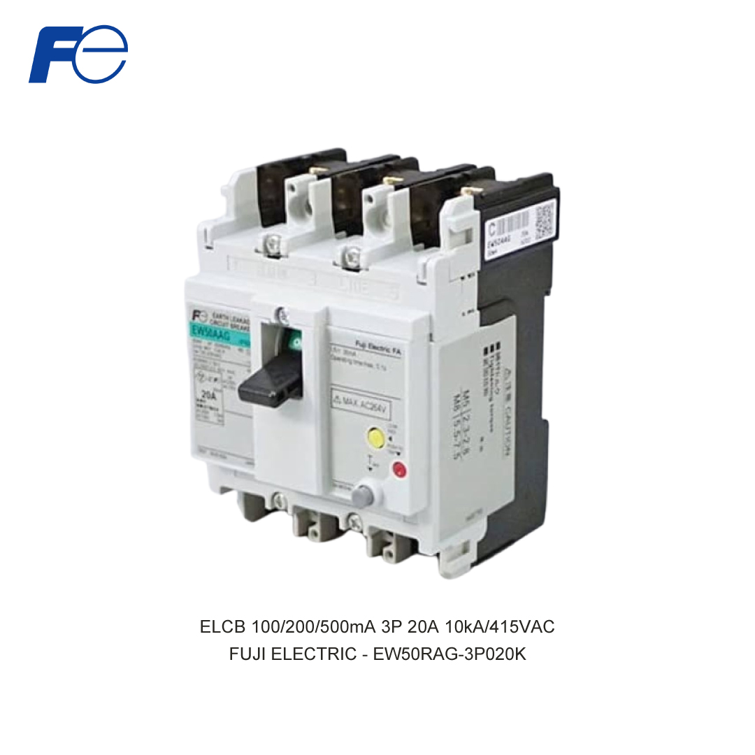 ELCB 100/200/500mA 3P 20A 10kA/415VAC