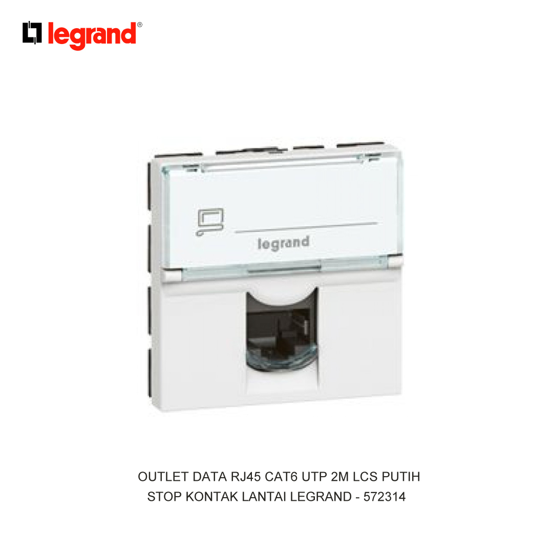 OUTLET DATA RJ45 CAT6 UTP 2M LCS WHITE